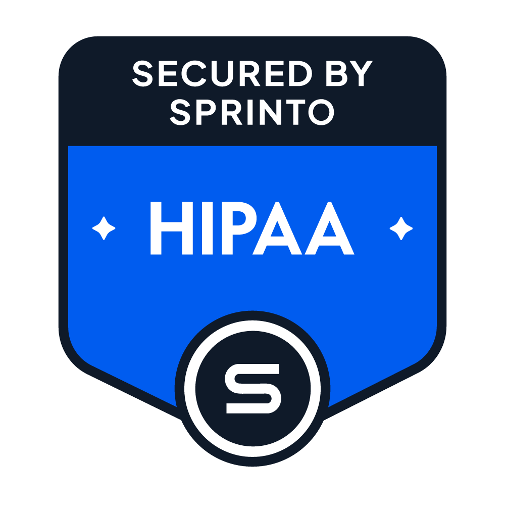 HIPAA Secured by Sprinto