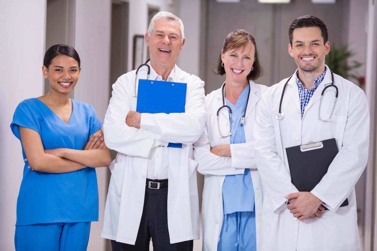 Diverse team of healthcare providers